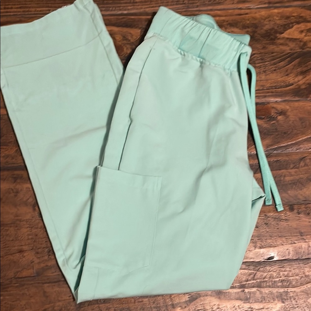 Mandala Mint Green Scrub Pants S